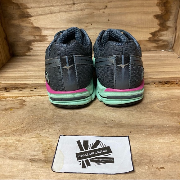 Mizuno wave rider 17 grey green running sneakers - Picture 4 of 8
